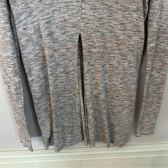 We The Free Women’s Long Sleeve Cowl Neck Gray Multicolored Ribbed Tunic Sz S GU - Picture 7 of 8